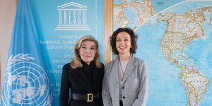 Μαριάννα Βαρδινογιάννη και Πρόεδρος της Unesco