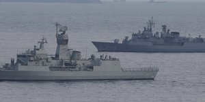Πλοία του Πολεμικού Ναυτικού της Τουρκίας στη Θάλασσα