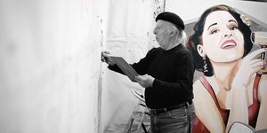 Βασίλης Δημητρίου ζωγραφίζει