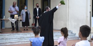 Κωνσταντίνος Ζέρβας σε αγιασμο