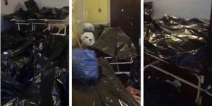 Εικόνες σοκ με θύματα του κορωνοϊού σε νεκροτομείο της Ρωσίας 