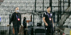 O Αμπελ Φερέιρα αποχωρεί από το γήπεδο στην Τούμπα