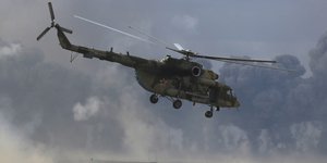Ελικόπτερο στην βάση της Ρωσίας στο Κιργιστάν