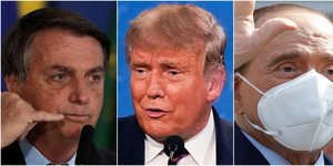 Από αριστερά: Ζ. Μπολσονάρου, Ντόναλντ Τραμπ, Σ. Μπερλουσκόνι, Μπ. Τζόνσον