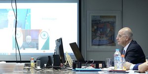 Νίκος Δένδιας σε τηλεδιάσκεψη