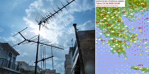 Χάρτης για τον καιρό της Τρίτης