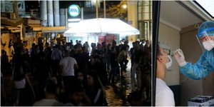 Συνωστισμός σε πλατεία 