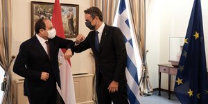 Κυριάκος Μητσοτάκης με Φατάχ Αλ Σίσι