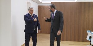 Κυριάκος Μητσοτάκης με Βίκτορ Ορμπάν  