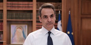 Ο Κυριάκος Μητσοτάκης σε διάγγελμα 