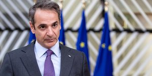 Ο πρωθυπουργός Κυριάκος Μητσοτάκης κάνει δηλώσεις