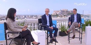 Κυριάκος Μητσοτάκης και Γιουβάλ Νώε Χαράρι