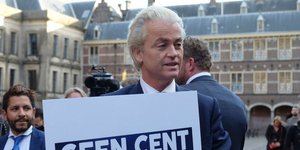 Ο Ολλανδός ακροδεξιός Γκέερτ Βίλντερς σε διαδήλωση στην Ολλανδία