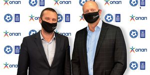 Γιαν Κάρας, Acting CEO ΟΠΑΠ, και Γιάννης Ρόκκας, Διευθυντής Μάρκετινγκ, Επικοινωνίας και Χορηγιών ΟΠΑΠ