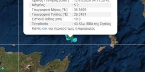 Στοιχεία σεισμού στην Κρήτη