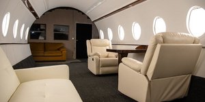 Το εσωτερικό ενός ιδιωτικού αεροπλάνου