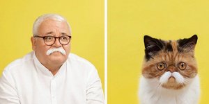 Άνδρας μοιάζει με γάτα