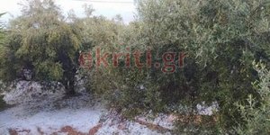 Χαλάζι στην Κρητη