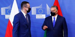 Oι πρωθυπουργοί Πολωνίας και Ουγγαρίας, Ματέους Μοραβιέτσκι και Βίκτορ Όρμπαν