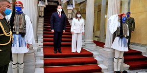 H Κατερίνα Σακελλαροπούλου με τον Αμπντέλ Φατάχ αλ Σίσι