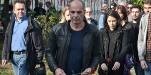 Ο Γιάνης Βαρουφάκης στην επέτειο του Πολυτεχνείου το 2019