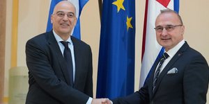 Νικος Δένδιας με τον Κροάτη ομόλογό του 