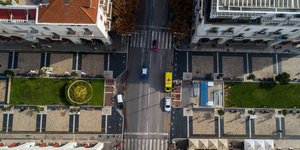 Εικόνα Drone από το κέντρο της Θεσσαλονίκης μετά την εφαρμογή του Lockdown
