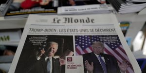 Εξώφυλλο εφημερίδας Monde για αμερικανικές εκλογές