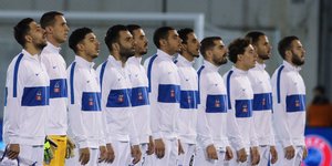 Η 11αδα της εθνικής Ελλάδας πριν το ματς με την Σλοβενία
