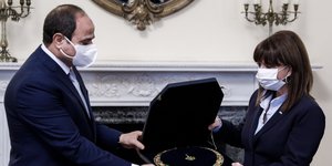 Σίσι και Σακελλαροπούλου στο Προεδρικό Μέγαρο
