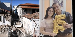 Κτίριο μετά τον σεισμό στην Σάμο και ο Αρης με την Κλαίρη