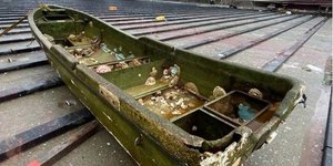 Η ψαρόβαρκα που ξεβράστηκε στις ακτές της Ιαπωνίας σχεδόν δέκα χρόνια μετά το τσουνάμι 