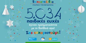 Τα Ευχοστολίδια έκαναν πραγματικότητα 5.034 χριστουγεννιάτικες ευχές παιδιών
