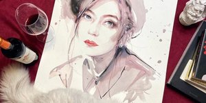 Γυναικεία μορφή σε χαρτί