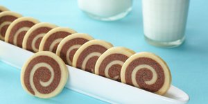 Δίχρωμα στρογγυλά μπισκότα