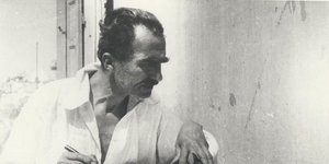 O Νίκος Καζαντζάκης με τη σύζυγό του, Ελένη