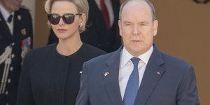 Ο πρίγκιπας Αλβέρτος του Μονακό με την σύζυγό του, πριγκίπισσα Σαρλίν