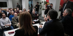 Στιγμιότυπο από συνεδρίαση του ΠΣ ΣΥΡΙΖΑ