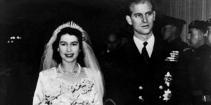 Στιγμιότυπο από τον γάμο της βασίλισσας Ελισάβετ και του πρίγκιπα Φίλιππου  
