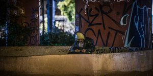 Άστεγος στο κέντρο της Αθήνας