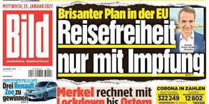 Το πρωτοσέλιδο της Bild 