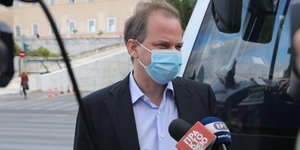 Ο υπουργός Υποδομών και Μεταφορών Κώστας Καραμανλής