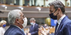 Ο Αντόνιο Κόστα και ο Κυριάκος Μητσοτάκης