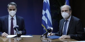 Ο Κυριάκος Μητσοτάκης και ο Κωστής Χατζηδάκης