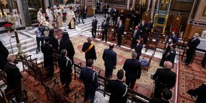 Στιγμιότυπο από τη δοξολογία στη Μητρόπολη Αθηνών