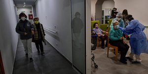 Εμβολιασμός πολιτών για το νέο κορωνοίό σε ισπανικό νοσοκομείο