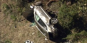 Το αυτοκίνητο του Γουντς μετά το τροχαίο