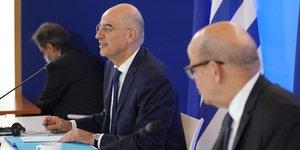 Ο Νίκος Δένδιας και ο Ζαν Ιβ Λε Ντριάν σε παλαιότερη συνάντηση