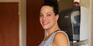 Η Χέδερ Λάνγκλεϊ όταν ήταν έγκυος στα πεντάδυμα