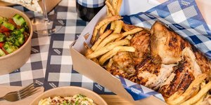 Κοτόπουλο στα κάρβουνα, chicken picnic